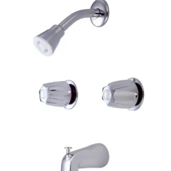 Kingston Brass Generic Two Handle Tub and Shower Faucet in Polished Chrome