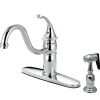 Kingston Brass Georgian 8" Centerset Kitchen Faucet with Brass Sprayer