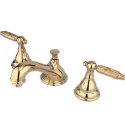 Kingston Brass Georgian Deck Mount 8-Inch Widespread Bathroom Faucet