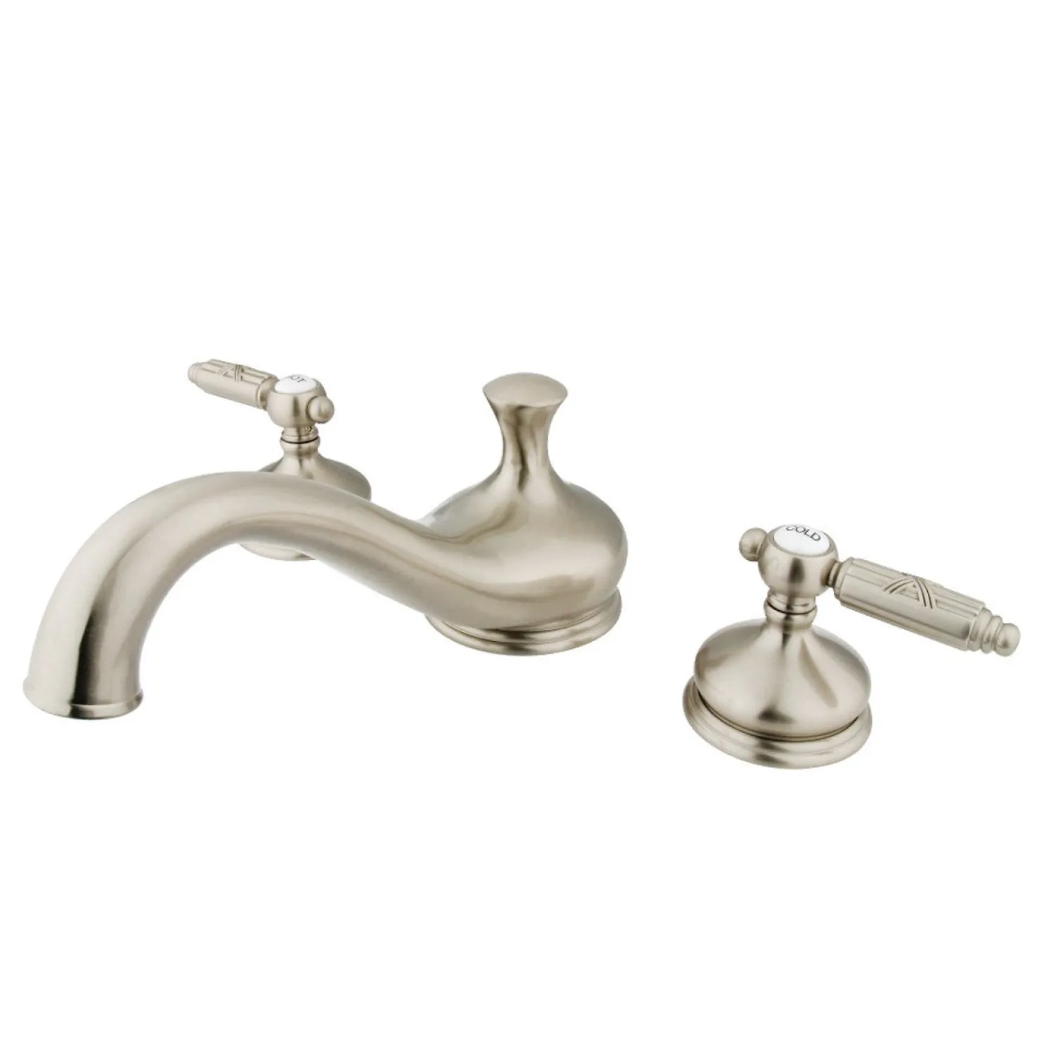 Kingston Brass Georgian Deck Mount 3-Hole Roman Tub Filler