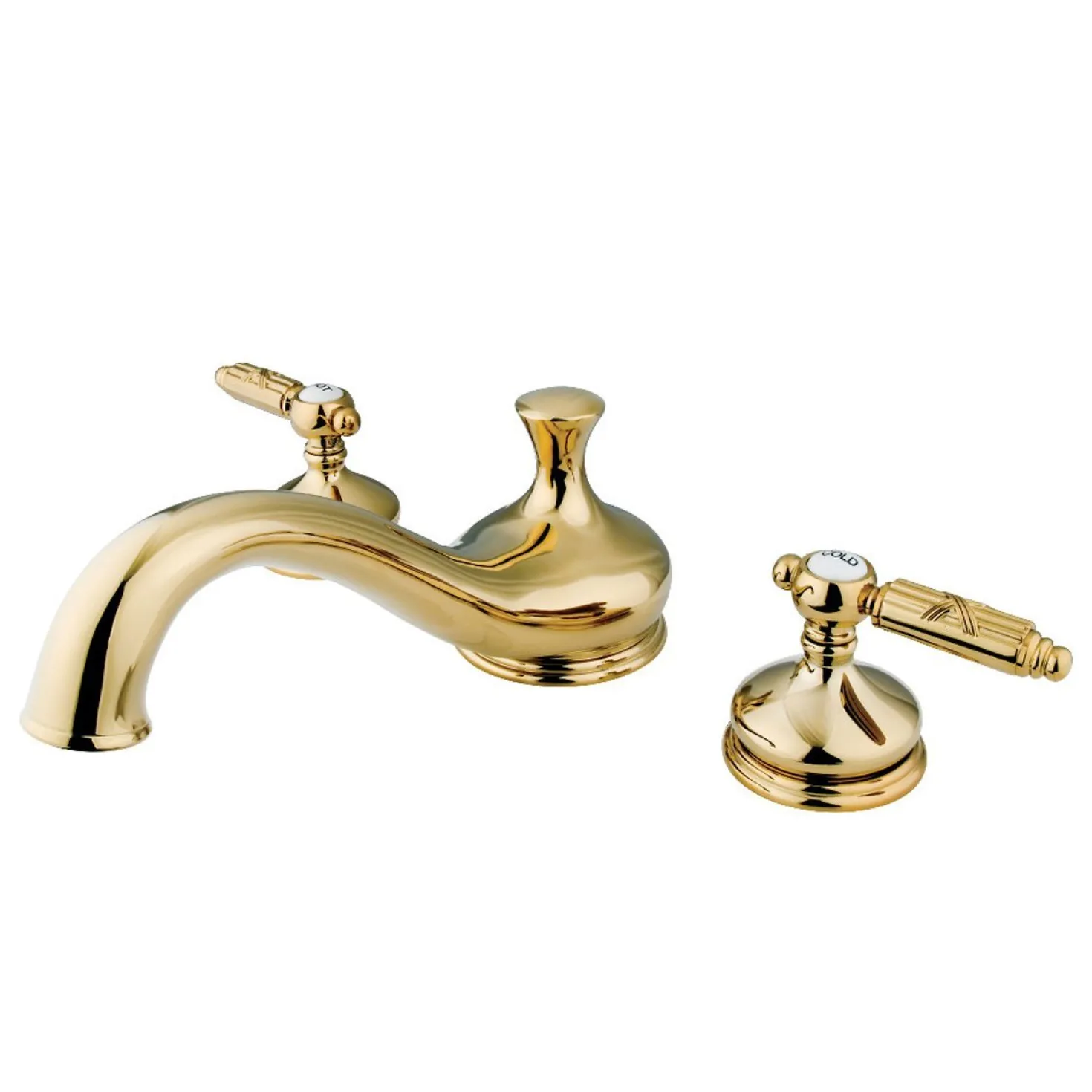 Kingston Brass Georgian Deck Mount 3-Hole Roman Tub Filler