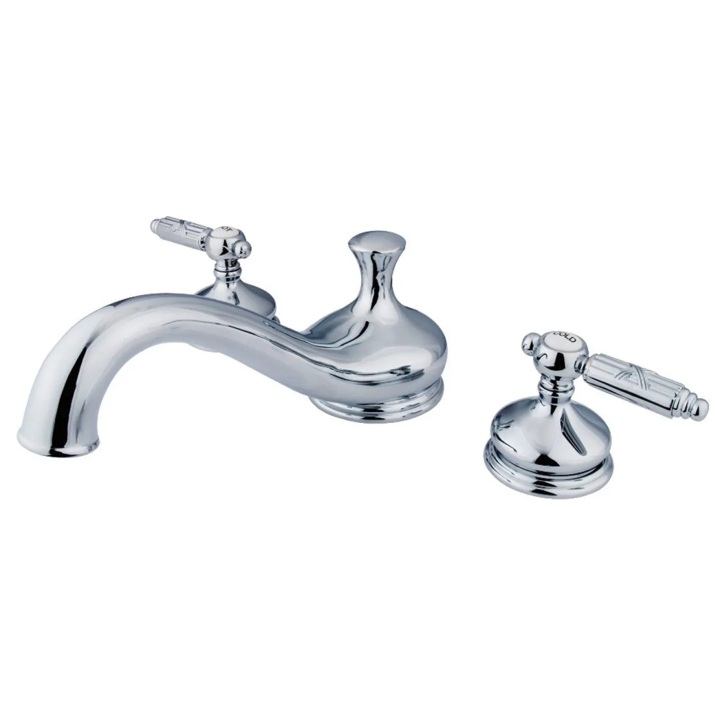 Kingston Brass Georgian Deck Mount 3-Hole Roman Tub Filler