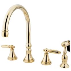 Kingston Brass Georgian Gourmetier Two Handle Kitchen Faucet