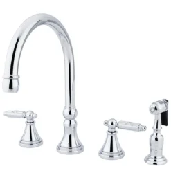 Kingston Brass Georgian Gourmetier Two Handle Kitchen Faucet