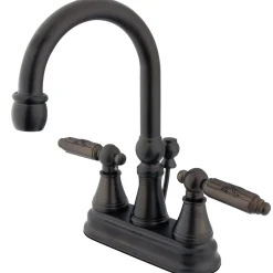 Kingston Brass Georgian 4-Inch Centerset 3-Hole Bathroom Faucet