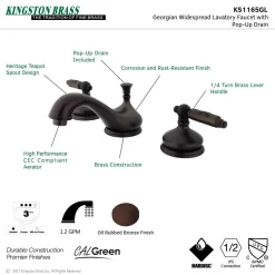 Kingston Brass Georgian 8-Inch Widespread Bathroom Faucet