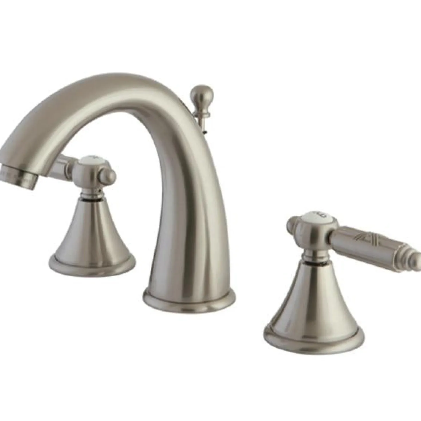 Kingston Brass Georgian Two Handle 8" to 16" Widespread Lavatory Faucet with Brass Pop-up