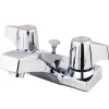Kingston Brass GKB100B Water Saving Columbia Centerset Lavatory Faucet with Canopy Handles and Brass Pop-up in Chrome
