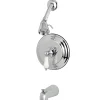 Kingston Brass GKB3631PL Water Saving Restoration Tub and Shower Faucet Chrome with Porcelain Lever Handles