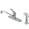 Kingston Brass GKB562SP Water Saving Wyndham Centerset Kitchen Faucet with Single Loop Handle and Side Sprayer in Chrome