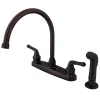 Kingston Brass GKB795SP Water Saving Magellan Centerset Kitchen Faucet in Oil Rubbed Bronze with Matching Sprayer