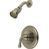 Kingston Brass GKB1638TSO Water Saving Magellan Single Handle Tub and Shower Faucet-Shower Only Trim in Satin Nickel