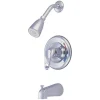 Kingston Brass GKB691T Water Saving Chatham Tub and Shower Faucet Trim with 1.5GPM Showerhead and Single Loop Handle in Chrome