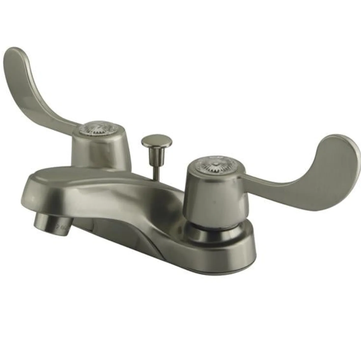 Kingston Brass GKB181 Water Saving Vista Centerset Lavatory Faucet with Blade Handles and ABS Pop Up