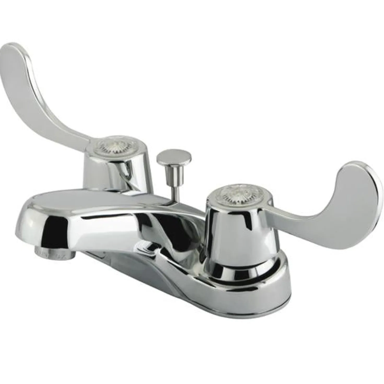 Kingston Brass GKB181 Water Saving Vista Centerset Lavatory Faucet with Blade Handles and ABS Pop Up