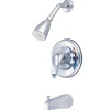 Kingston Brass GKB691 Water Saving Chatham Tub and Shower Faucet with 1.5GPM Showerhead and Single Loop Handle in Chrome