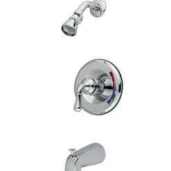 Kingston Brass GKB631 Water Saving Magellan Tub and Shower Faucet with Water Savings Showerhead in Chrome