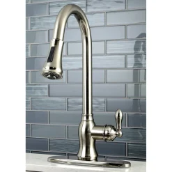 Kingston Brass Gourmetier American Classic Single-Handle Pull-Down Sprayer Kitchen Faucet
