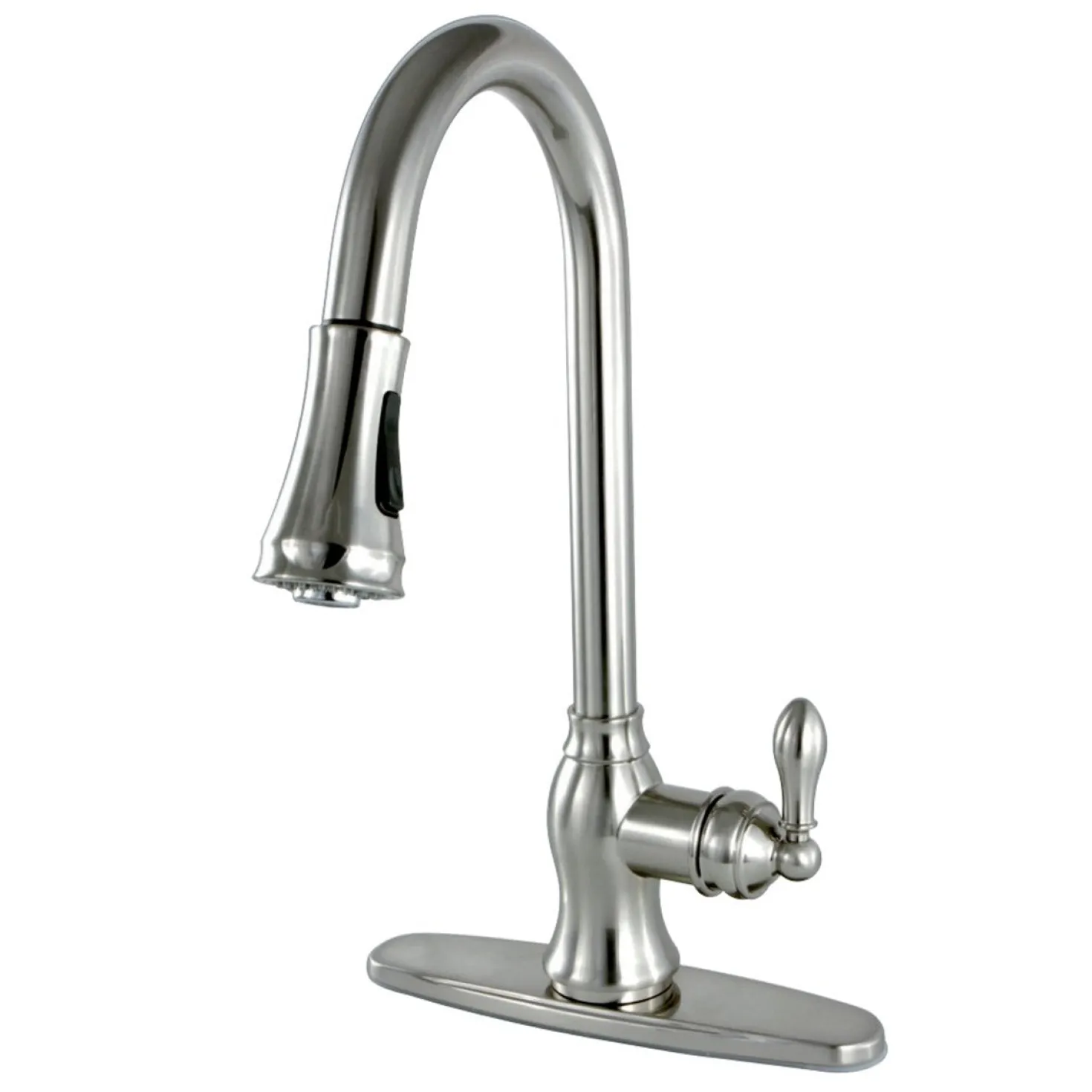 Kingston Brass Gourmetier American Classic Single-Handle Pull-Down Sprayer Kitchen Faucet