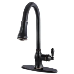 Kingston Brass Gourmetier American Classic Single-Handle Pull-Down Sprayer Kitchen Faucet