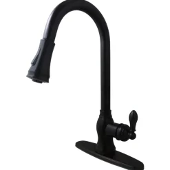 Kingston Brass Gourmetier American Classic Single-Handle Pull-Down Sprayer Kitchen Faucet