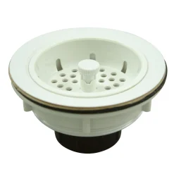 Kingston Brass Gourmetier BSP1011 Kitchen Sink Strainer in White