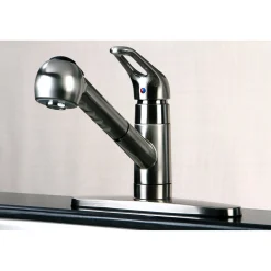 Kingston Brass Gourmetier Century Single-Handle Kitchen Faucet with Pull-Out Sprayer