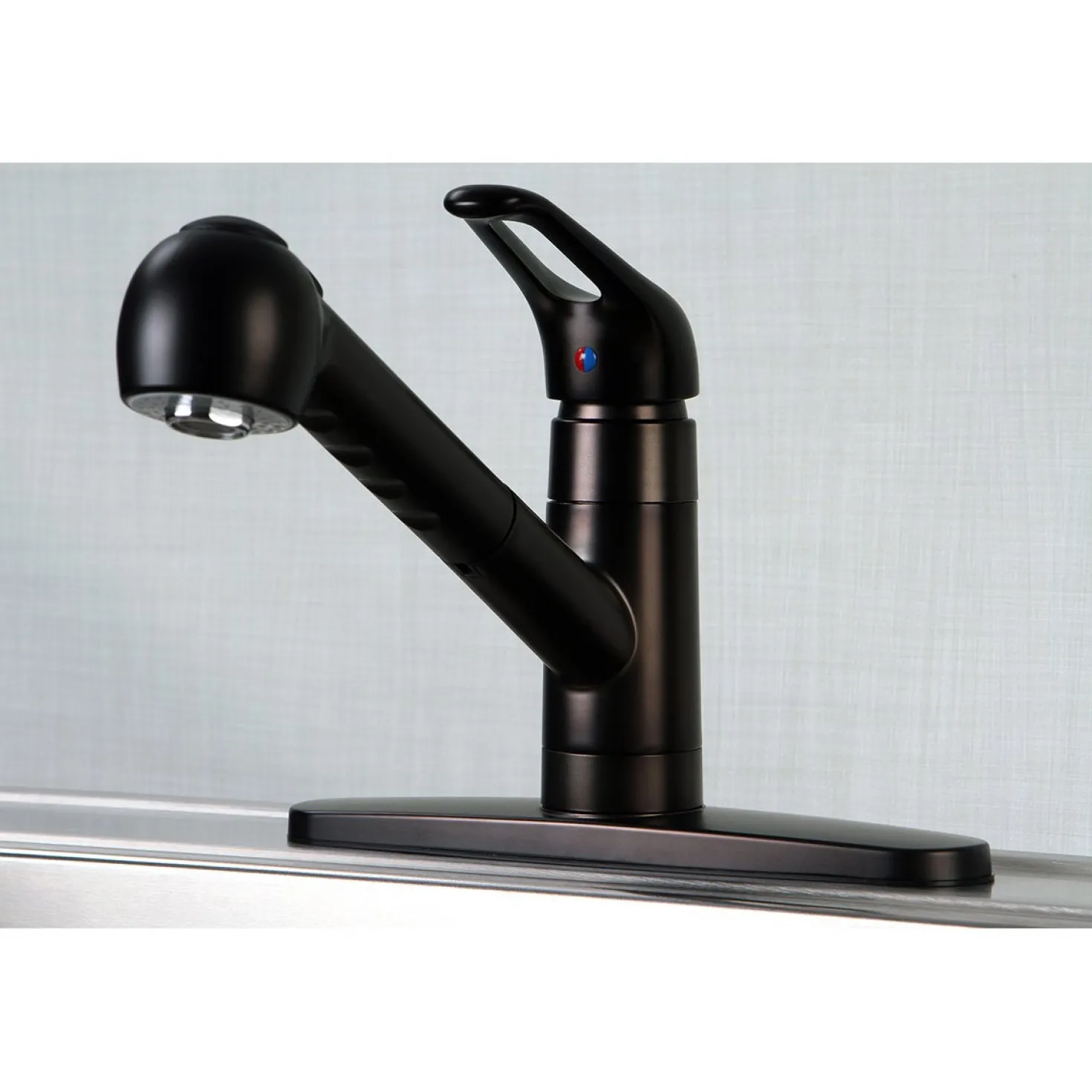 Kingston Brass Gourmetier Century Single-Handle Kitchen Faucet with Pull-Out Sprayer
