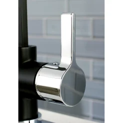 Kingston Brass Gourmetier Continental Single-Handle Kitchen Faucet with Side Sprayer