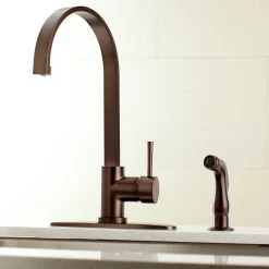 Kingston Brass Gourmetier Concord Single-Handle Kitchen Faucet with Side Sprayer