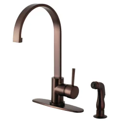 Kingston Brass Gourmetier Concord Single-Handle Kitchen Faucet with Side Sprayer