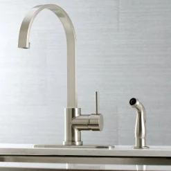 Kingston Brass Gourmetier Concord Single-Handle Kitchen Faucet with Side Sprayer