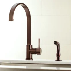 Kingston Brass Gourmetier Concord Single-Handle Kitchen Faucet with Side Sprayer