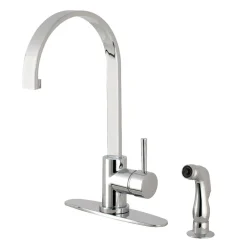 Kingston Brass Gourmetier Concord Single-Handle Kitchen Faucet with Side Sprayer