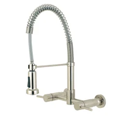 Kingston Brass Gourmetier Concord 2-Handle Wall Mount Pull-Down Kitchen Faucet