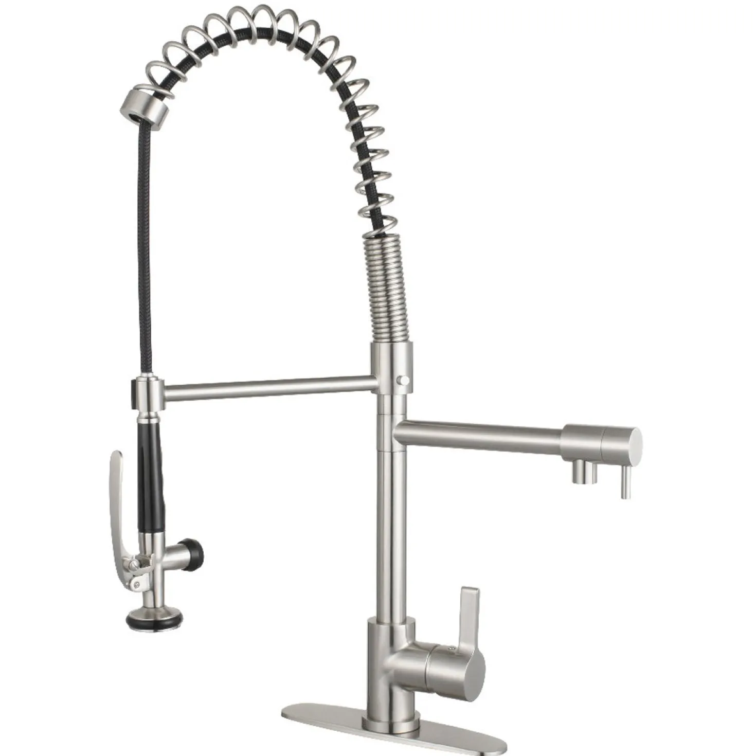 Kingston Brass Gourmetier Continental Single Hole Single-Handle Pre-Rinse Kitchen Faucet