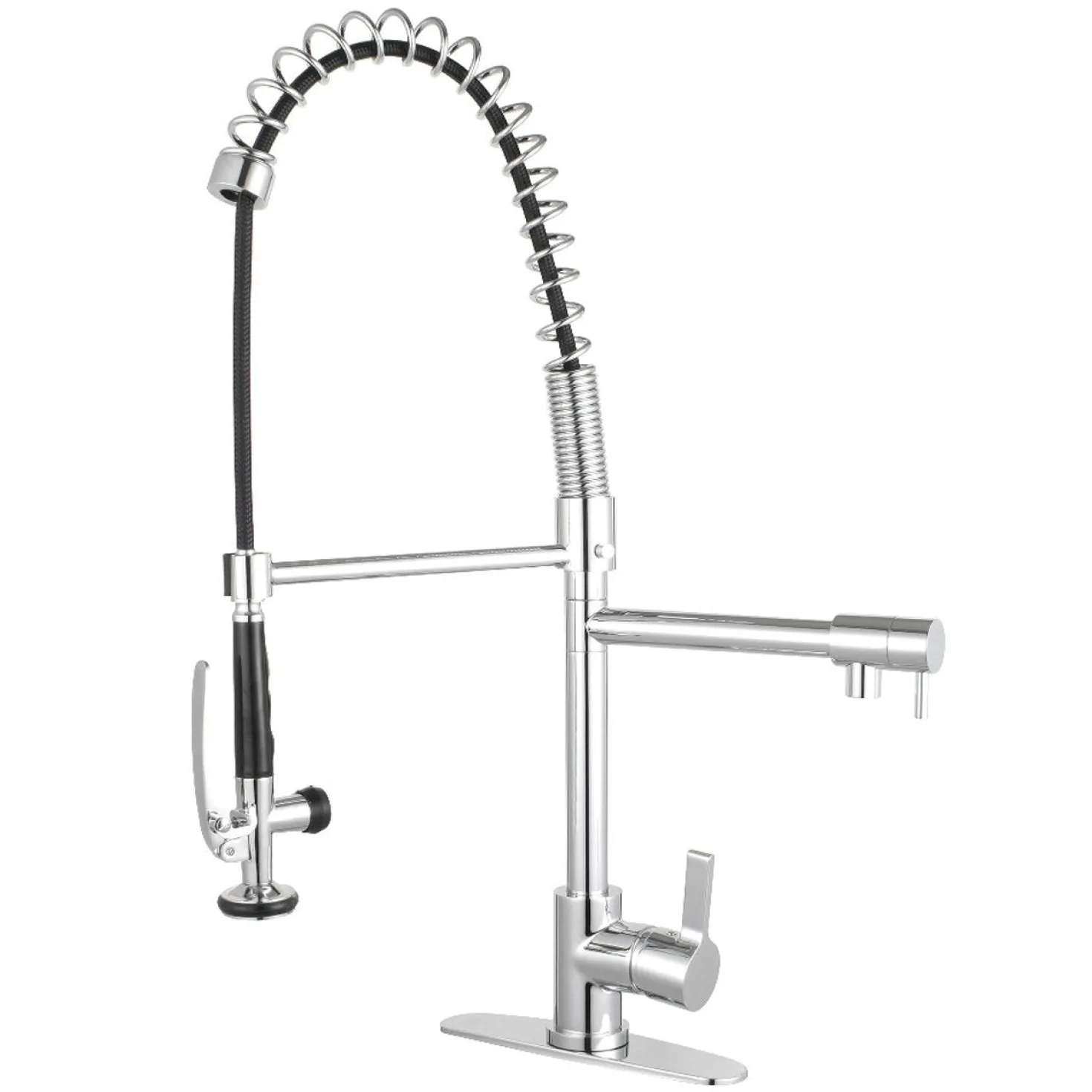 Kingston Brass Gourmetier Continental Single Hole Single-Handle Pre-Rinse Kitchen Faucet