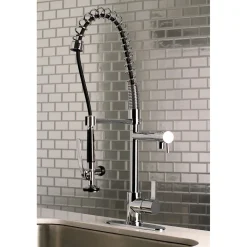 Kingston Brass Gourmetier Continental Single Hole Single-Handle Pre-Rinse Kitchen Faucet