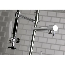 Kingston Brass Gourmetier Continental Single Hole Single-Handle Pre-Rinse Kitchen Faucet
