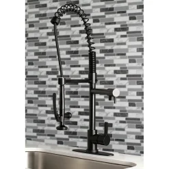 Kingston Brass Gourmetier Continental Single Hole Single-Handle Pre-Rinse Kitchen Faucet