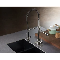 Kingston Brass Gourmetier Continental Single Hole Single-Handle Pre-Rinse Kitchen Faucet