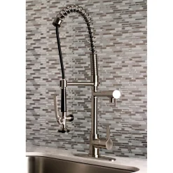 Kingston Brass Gourmetier Continental Single Hole Single-Handle Pre-Rinse Kitchen Faucet