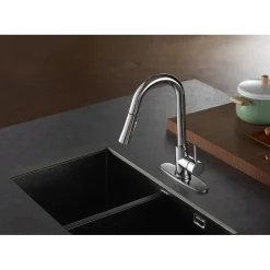 Kingston Brass Gourmetier Concord Single-Handle Kitchen Faucet with Pull-Down Sprayer