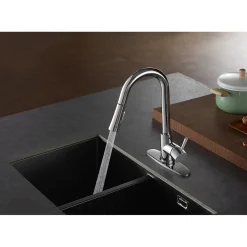 Kingston Brass Gourmetier Concord Single-Handle Kitchen Faucet with Pull-Down Sprayer