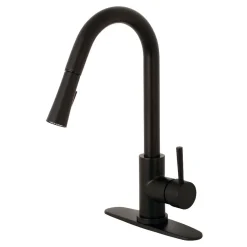 Kingston Brass Gourmetier Concord Single-Handle Kitchen Faucet with Pull-Down Sprayer