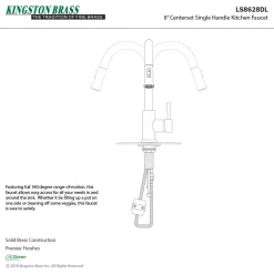 Kingston Brass Gourmetier Concord Single-Handle Kitchen Faucet with Pull-Down Sprayer