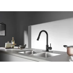 Kingston Brass Gourmetier Concord Single-Handle Kitchen Faucet with Pull-Down Sprayer