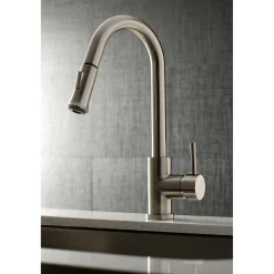 Kingston Brass Gourmetier Concord Single-Handle Kitchen Faucet with Pull-Down Sprayer