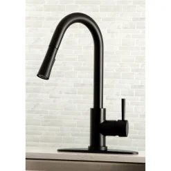 Kingston Brass Gourmetier Concord Single-Handle Kitchen Faucet with Pull-Down Sprayer