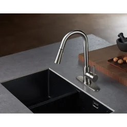Kingston Brass Gourmetier Concord Single-Handle Kitchen Faucet with Pull-Down Sprayer